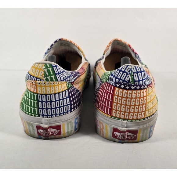 Men's Vans Classic Slip On Pride Skate Casual Sneaker Shoes Rainbow Men Size 13 - Picture 6 of 9